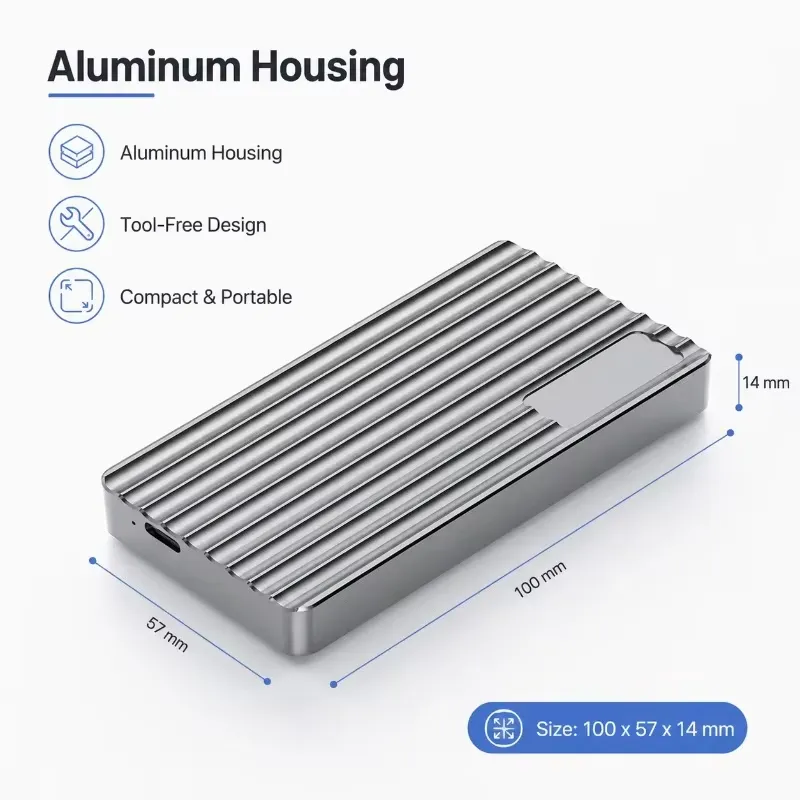 AP01 for Aluminum M.2 NVMe SSD - đánh giá và giá Usb4 40Gbps External Ssd 8Tb