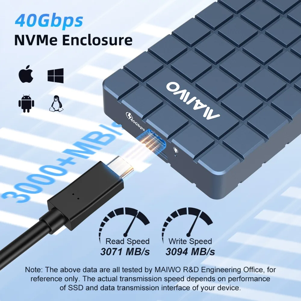 MAIWO USB 4.0 40Gbps M.2 NVMe  - đánh giá và giá Usb4 40Gbps External Ssd 8Tb