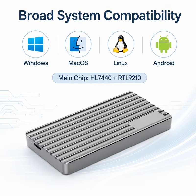 Aluminum M.2 NVMe SSD Enclosur - đánh giá và giá Usb4 40Gbps External Ssd 8Tb